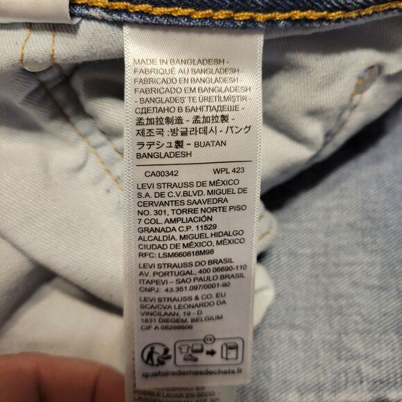 Levi's 505 Men's Jeans Size 36x32, Medium Blue Denim, Regular Fit, Straight Leg - Picture 4 of 11